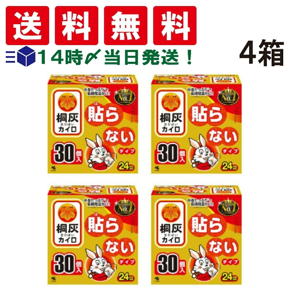【 当日翌日出荷 】 桐灰 カイロ 貼らないタイプ 30個入り 4箱 まとめ買い
