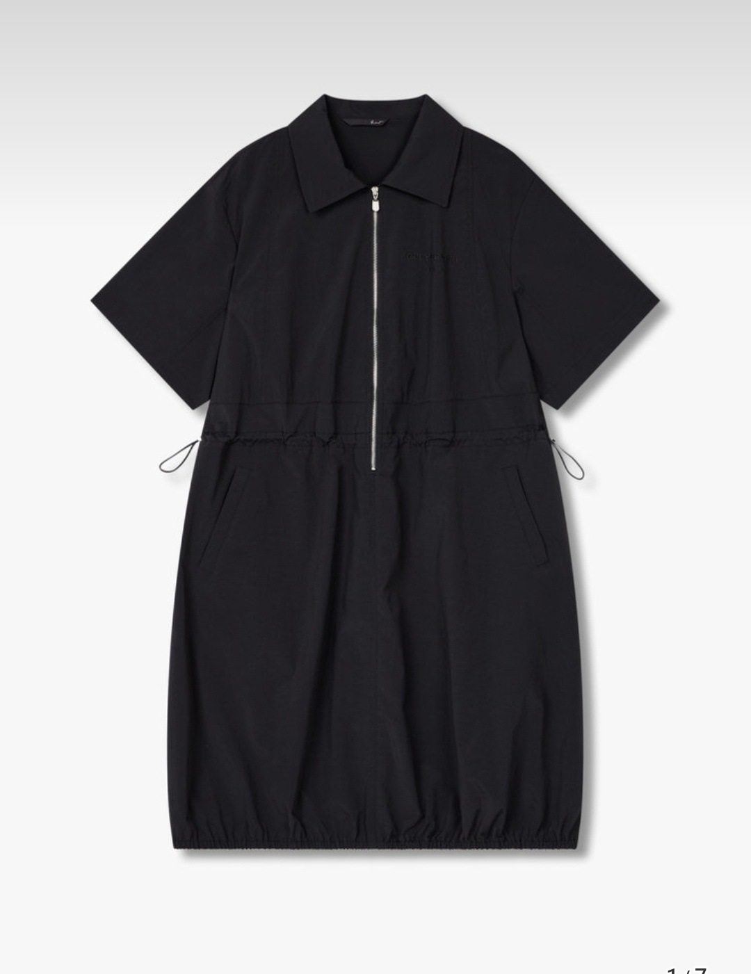 GCUT ハーフ ジップアップ ショート スリーブ ワンピース