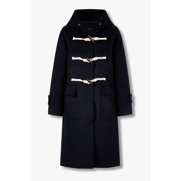 トグルフード ウール混紡ロングコート(9175411984)