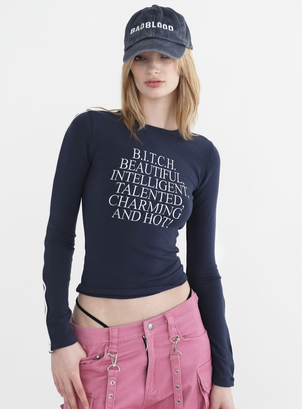 【BADBLOOD】 CHARMING & HOT LONGSLEEVE SLIM FIT : 3COLOR