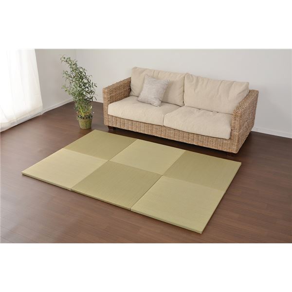 い草 置き畳/ユニット畳 65652.5cm ナチュラル 抗カビ 消臭 防音 クッション性 軽量 フラッタ 王騎 リビング 4,561円