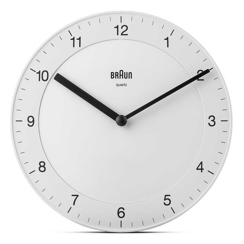 ブラウン　BRAUN　BRAUN WALL CLOCK WHITE (ブラウン アナログ掛け時計 ブラック 直径20mm)　BC06W