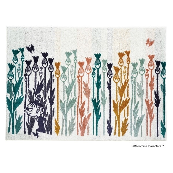 スミノエ ムーミン リトルミイワイルドフラワー ラグ 130185cm ミックス メーカー直送
