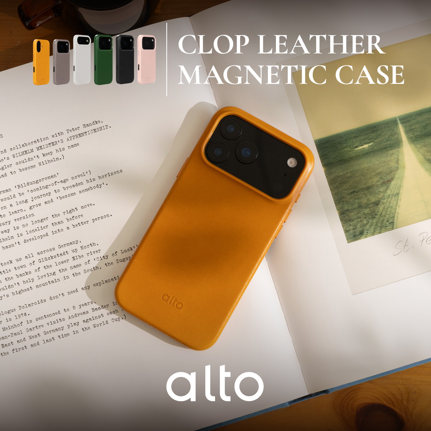 iPhone 17 Pro Max 対応 ケース MagSafe レザー 本革 耐衝撃 スマホケース イタリア 製 革 マグセーフ 携帯ケース Clop Leather Magnetic Case