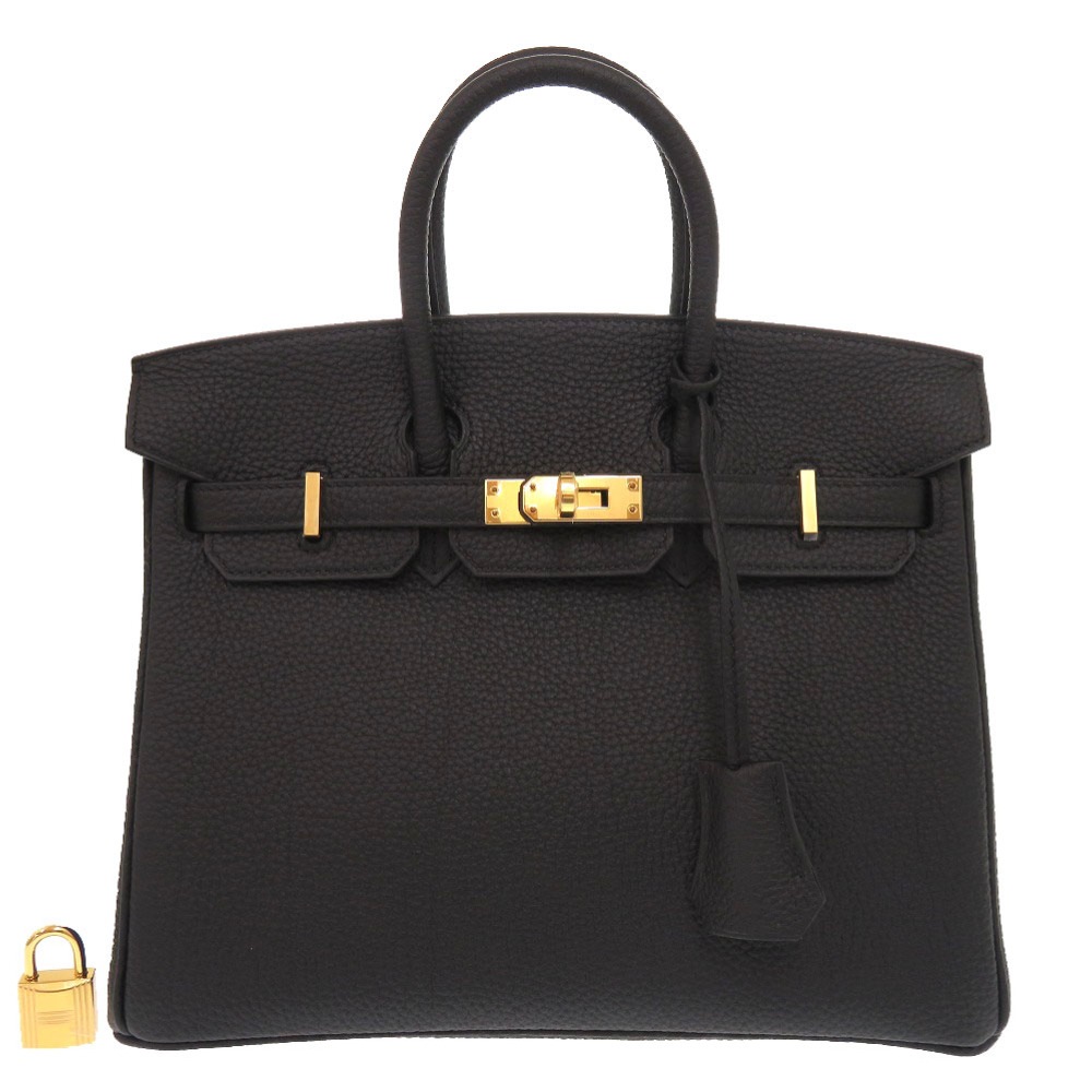 未使用品 バーキン25 ハンドバッグ トゴ/トゴ ブラック K刻印 1515【中古】 レディース