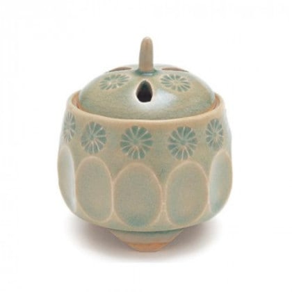 日本香堂 香炉 菊紋そぎ(小) 京焼・清水焼 79618