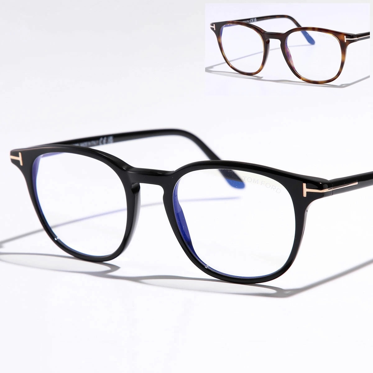 TOM FORD トムフォード メガネ TF5832-B メンズ ウェリントン型 眼鏡 めがね 伊達メガネ ロゴ Tロゴ アイウェア ブルーライトカットレンズ カラー2色