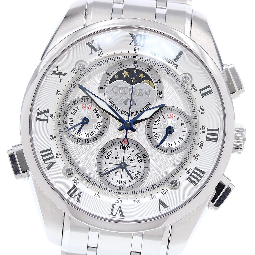 シチズン CITIZEN 6772-T007899/CTR78-0991 カンパノラ グランドコンプリケーション ムーンフェイズ クロノグラフ クォーツ メンズ _905778【中古】