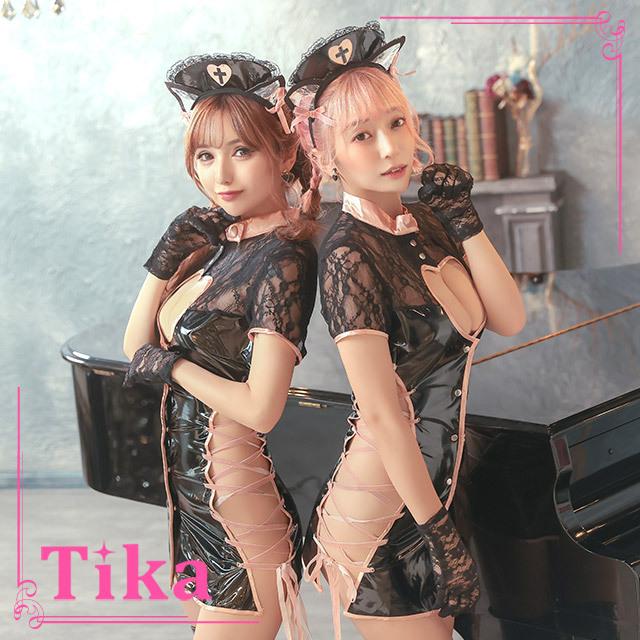 ハロウィン コスプレ ナース 衣装 ナース服 セクシー 猫 ネコ 猫耳 衣装 仮装 コスチューム セット ワンピース レザー 編み上げ カチューシャ