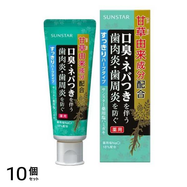 薬用塩ハミガキ すっきりハーブタイプ 85g 10個セット