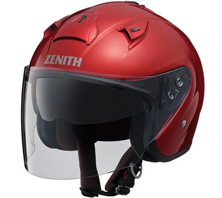 バイクヘルメット ジェット YJ-14 ZENITH キャンディーレッド L 頭囲 59cm60cm YJ14RDL