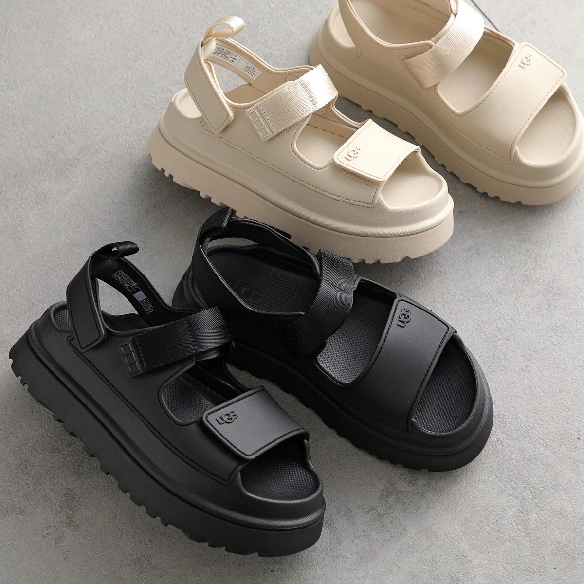 UGG アグ サンダル W GOLDENGLOW ゴールデングロー 1152685 レディース プラットフォーム ストラップ ロゴ シューズ 靴 カラー3色