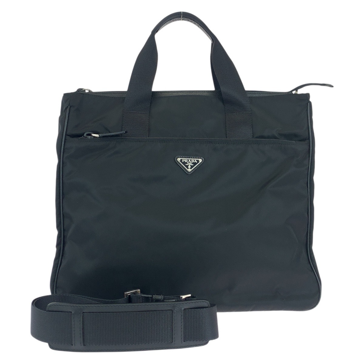 美品 テスート サフィアーノ ブラック 黒 シルバー金具 ナイロン/レザー ビジネスバッグ ブリーフケース 2way メンズ 504450 56,640円