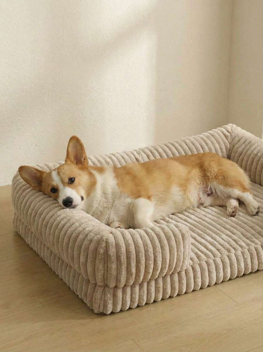 PETSIN 新しい柔らかく快適な高反発フォームペットベッドマット冬の室内使用に適しています滑り止め取り外し可能で洗濯機で洗えるドッグ/キャットベッド