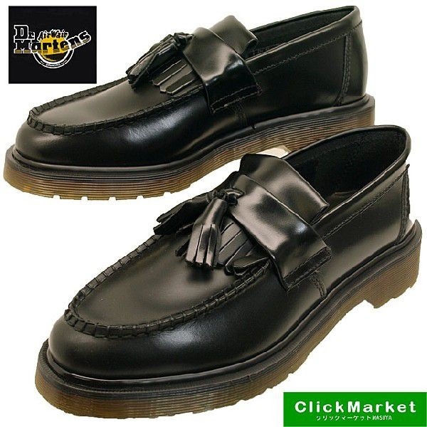 男女共用 ADRIAN SLIP ON 14573001 黒 キルトタッセル スリッポン レディース/メンズ