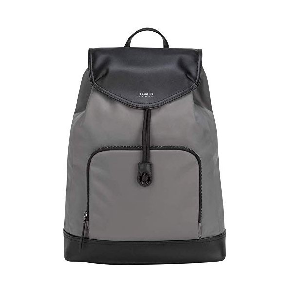 Targus Newport Drawstring Travel and Commute Backpack， Sleek Professional Design with Water-Repellen