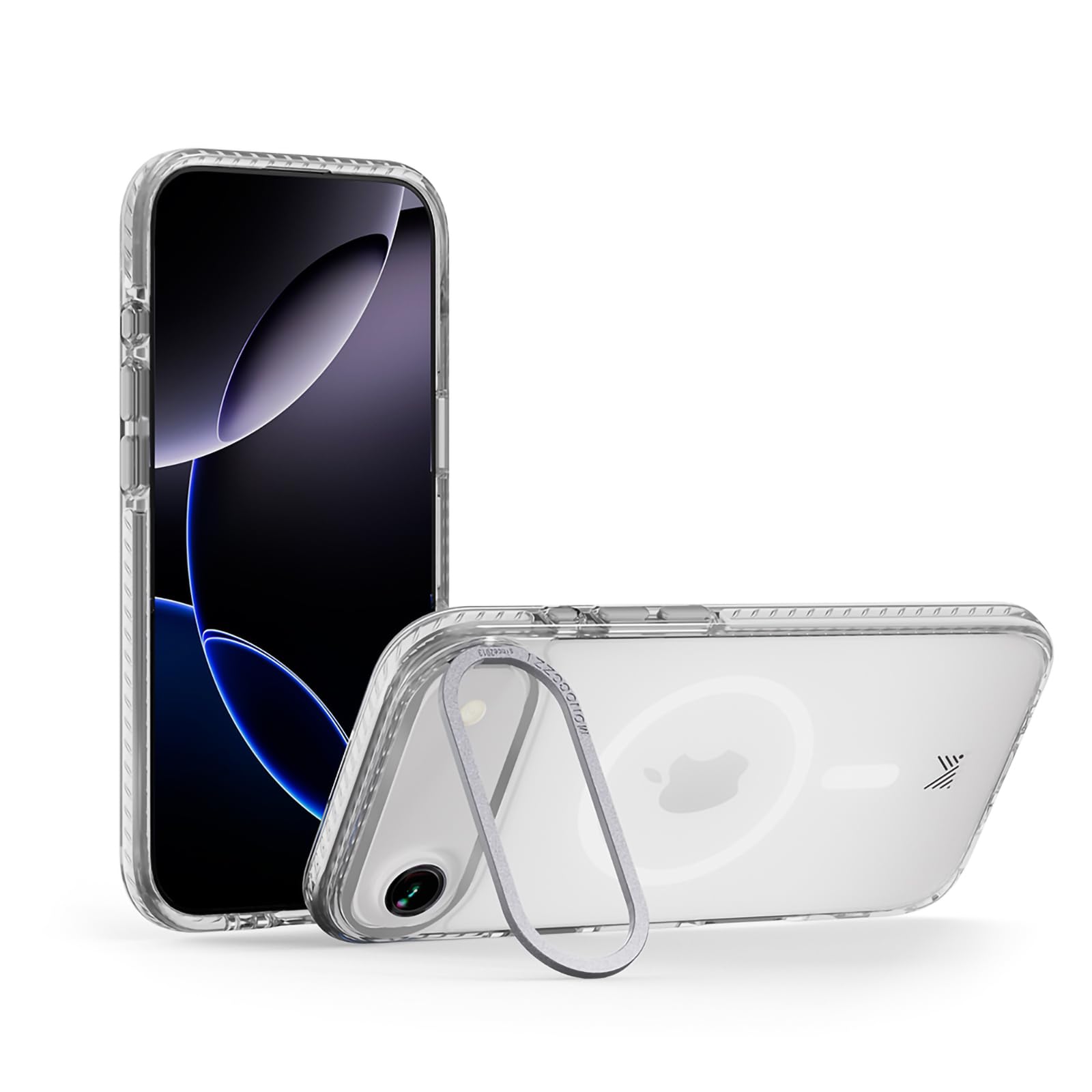 【MONOCOZZI】 iPhone Air 対応 ケース クリア MagSafe 対応 スタンド 付き 耐衝撃 スマホケース マグセーフ リング 透明 頑丈 携帯ケース [ iPhoneAir アイ