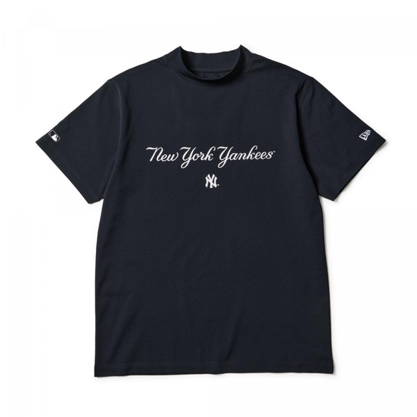 ニューエラ NEW ERA 半袖 ミッドネック Tシャツ MLB ニューヨーク・ヤンキース ネイビー ゴルフ 14859924