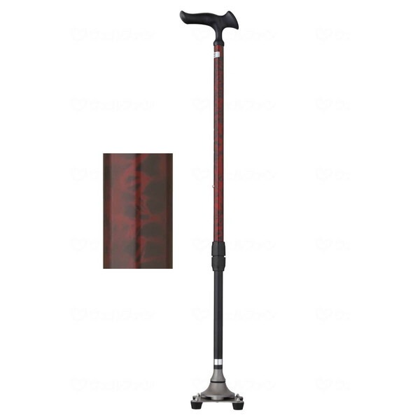 フジホーム かるがも4ポイントステッキ バーズアイレッド WB3827 メーカー直送