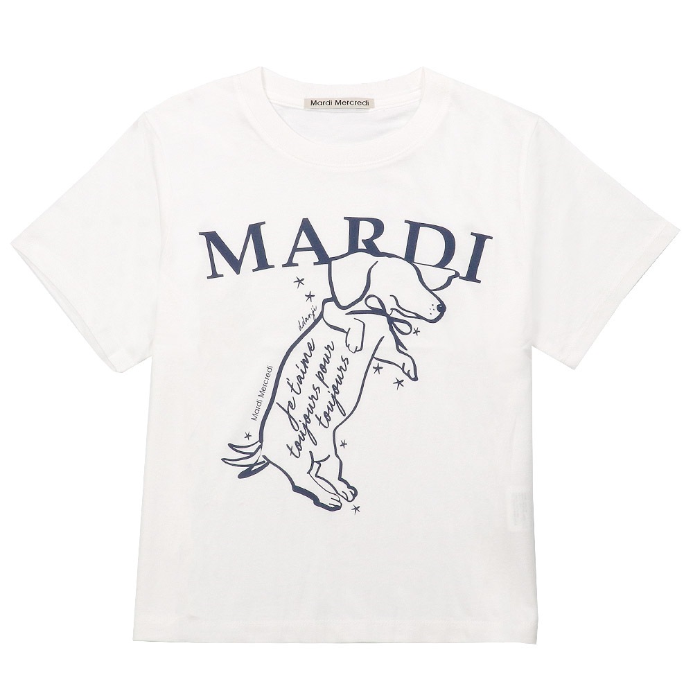 Tシャツ SLIM TSHIRT SWING THE TAIL DDANJI IVORY NAVY 半袖 レディース 韓国 ファッション アパレル