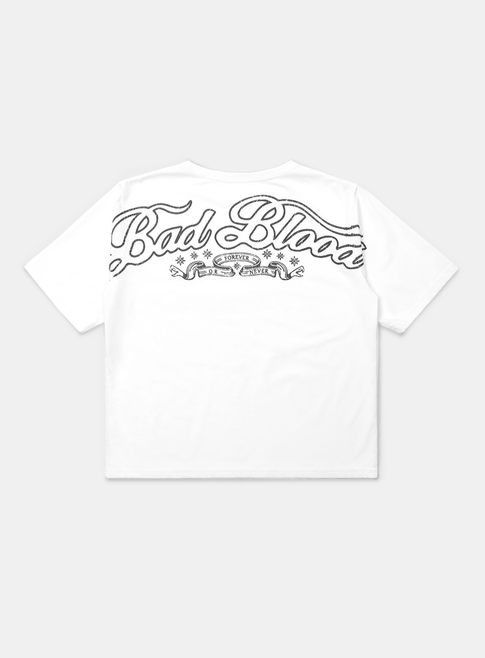 【BADBLOOD】 MYSTIC 1/2 PRINT T-SHIRT SLIM FIT : WHITE