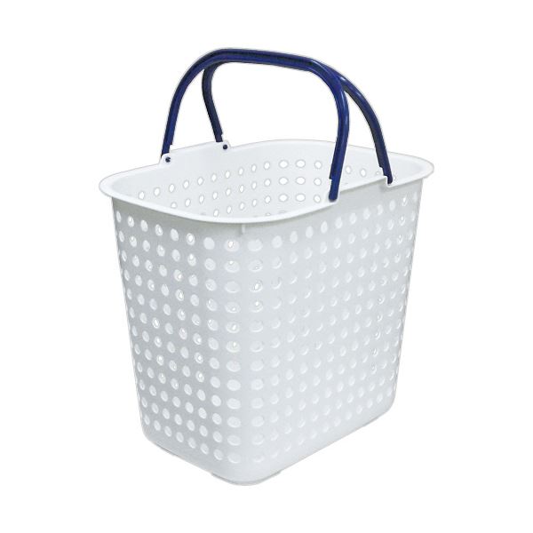 （まとめ） 平和工業ドットバスケット 深型 ホワイト L-606フカガタWH 1個 [x10セット]