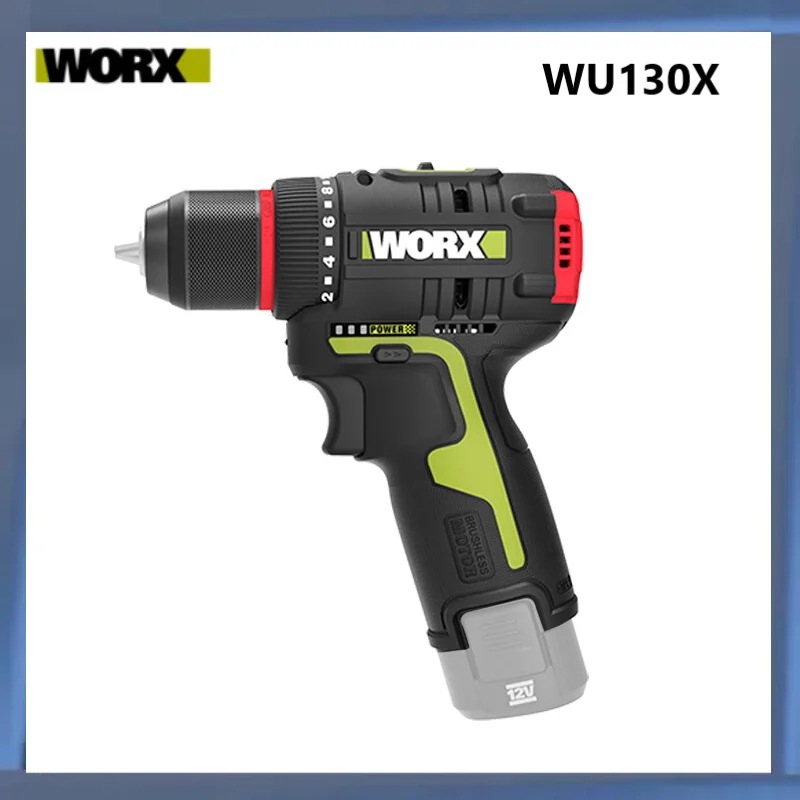 コードレス電動ドライバードリル,ブラシレスモーター,住宅改修,大工仕事,金属加工,12v,40nm,WORX-WU130X - 1420