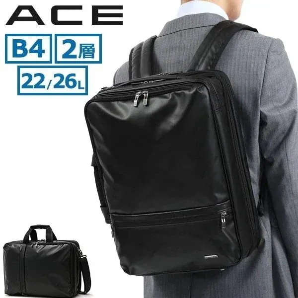 ビジネスバッグ ヴィターラ WR 3WAY リュック ブリーフケース 通勤 PC収納 B4 A4 22L 26L エキスパンダブル 2層 大容量 耐水 黒 6114