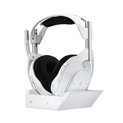 Logicool G ゲーミングヘッドセット ASTRO A50 X LIGHTSPEED A50X-WH ワイヤレス ヘッドセット + ベースステーション ミックスアンプ 内蔵 マイク付き 充電 2