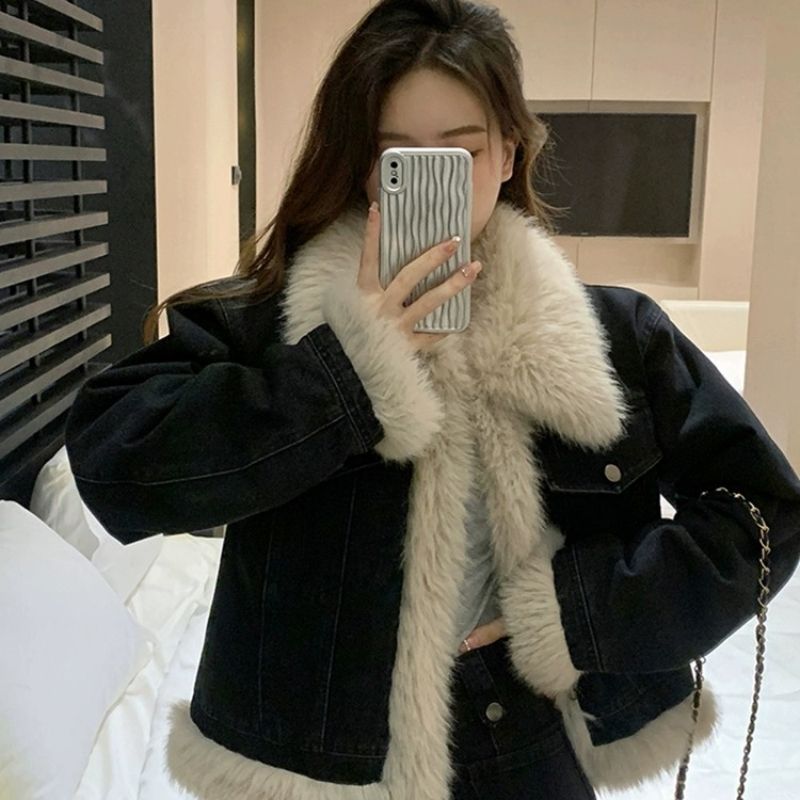 ダウンジャケットレディース 軽量カウボーイ綿服のコートは綿のベルベットの女性のコートを厚くして秋冬に起爆した冬の高級感綿入れの上着を厚くした韓国レディース