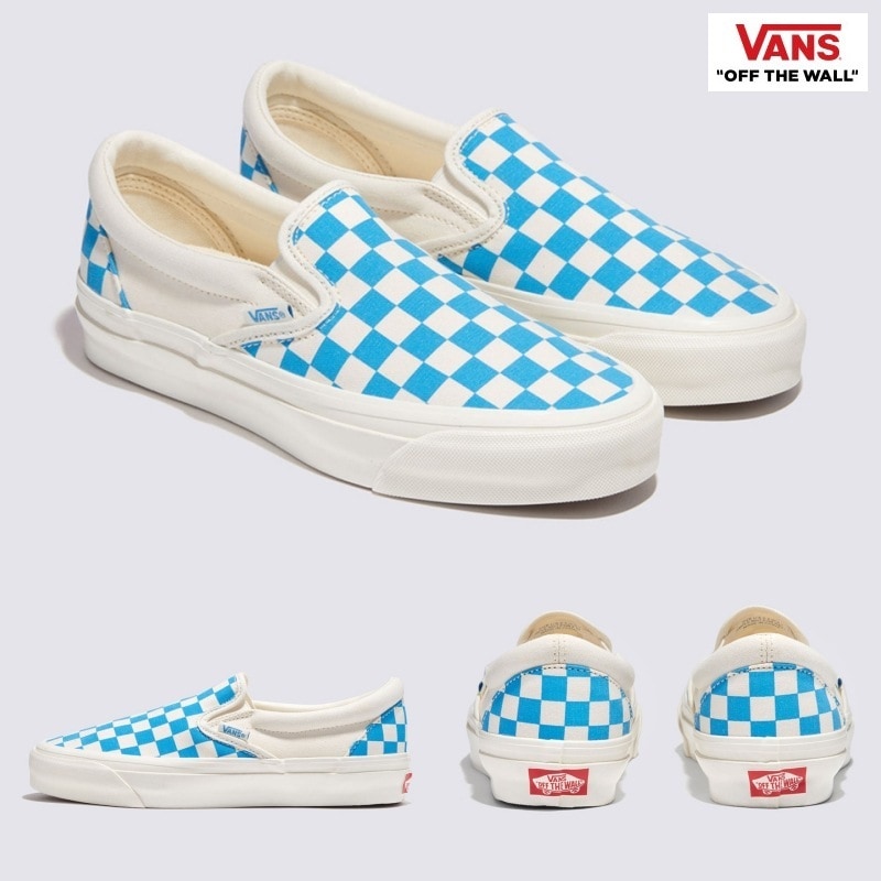 [VANS] バンズ スリッポン / MTE Slip On Reissue 98 CHECKERBOARD CYAN BLUE