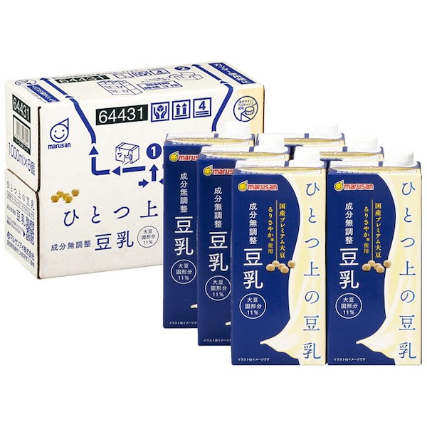 Qoo10] ひとつ上の豆乳 成分無調整 1L6本