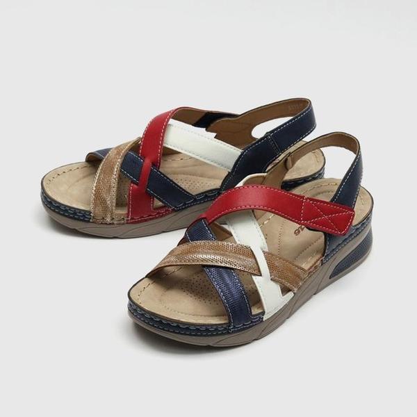 女性用厚底ストラップサンダル 夏用サンダル