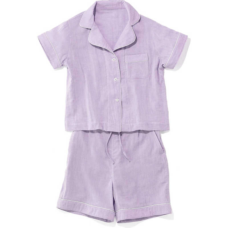 タオル美術館　cococi beauty シャルロット ガーゼパジャマ Lサイズ ラベンダー