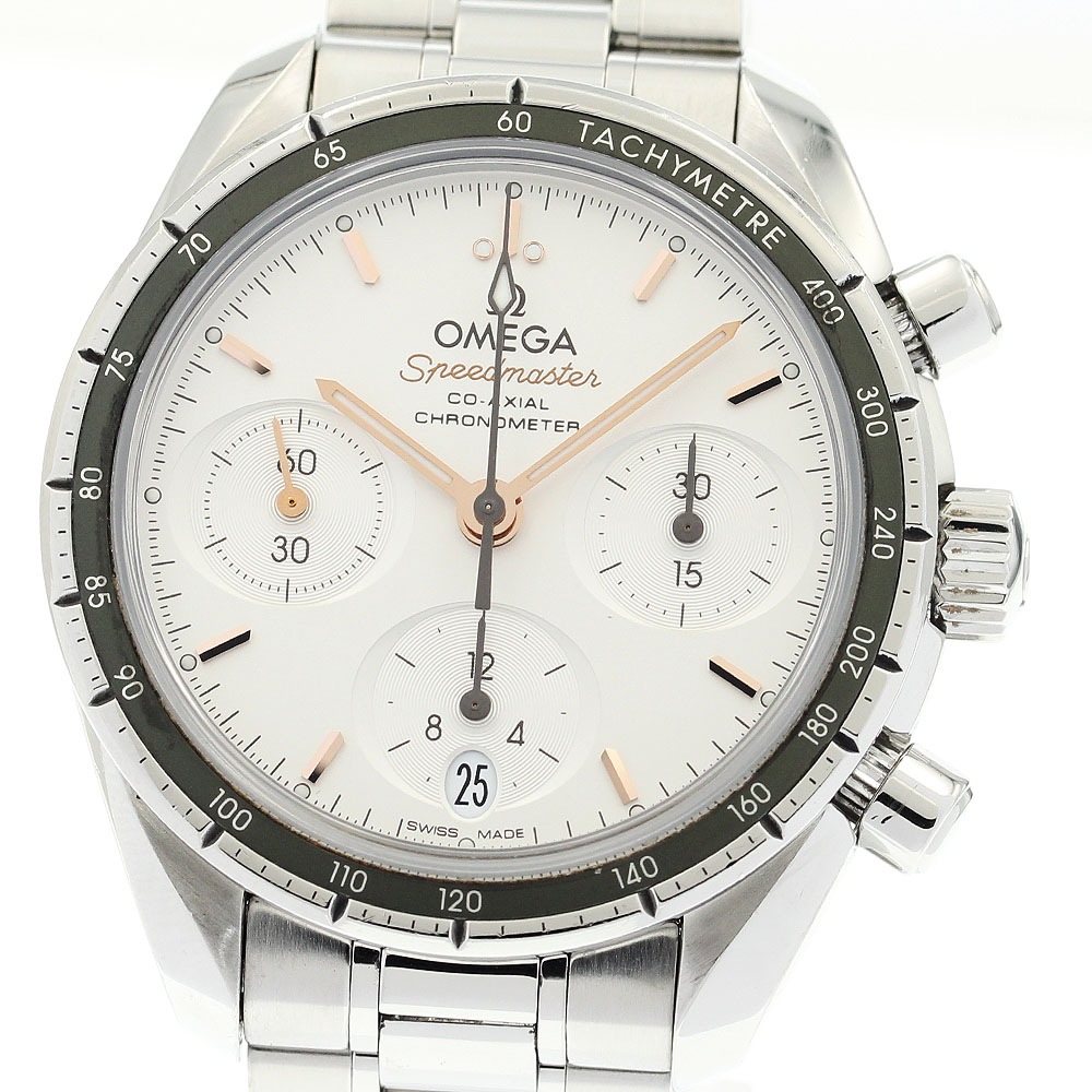 オメガ OMEGA 324.30.38.50.02.001 スピードマスター38 クロノグラフ コーアクシャル 自動巻き メンズ 良品 保証書付き_886787【中古】