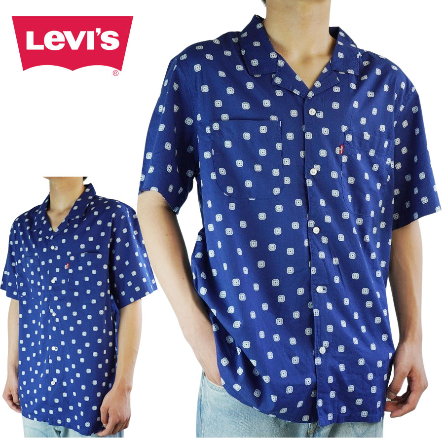 メンズ シャツ【クリックポスト発送】リーバイス LEVISOPEN COLLER SS SHIRTS CLASSIC CAMPEREDOUARD FOULAR