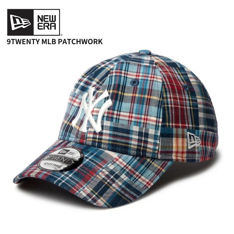 ニューエラ メンズ キャップ 帽子 レディース パッチワーク NEW ERA 9TWENTY MLB Patchwork ニューヨーク・ヤンキース マドラスチェック 14388765