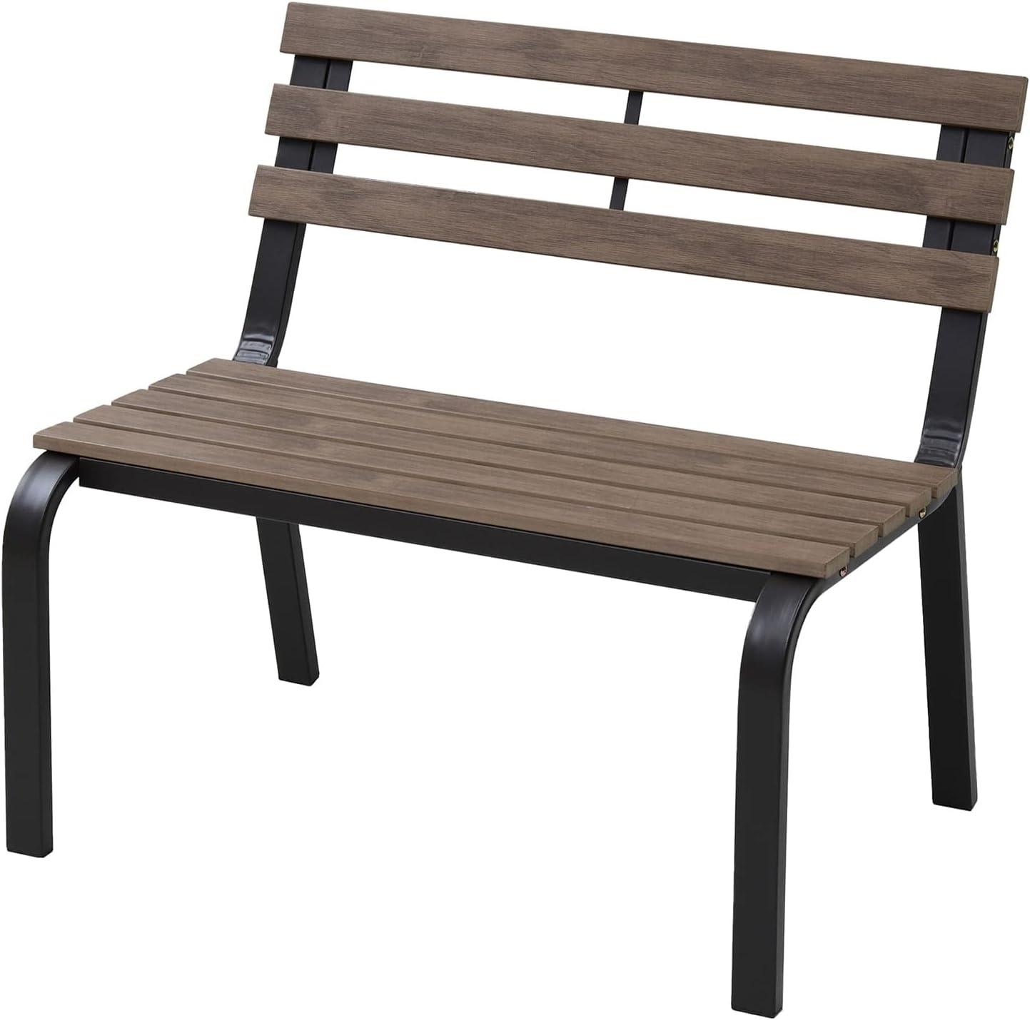 ガーデンベンチ ミニ 幅79×奥行56.5×高さ75cm PS ポリスチレン お庭 ベランダ テラス バルコニー 休憩所 喫煙所 ダークブラウン