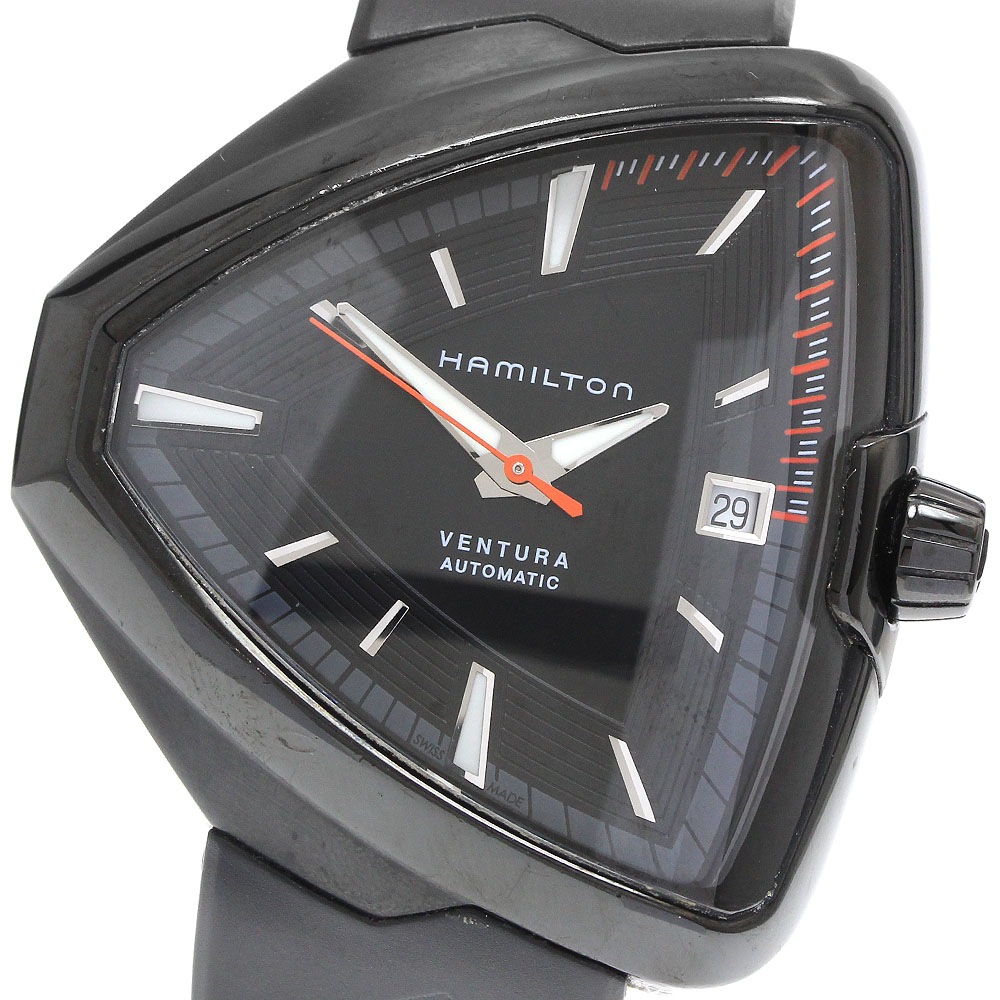 ベルト訳あり ハミルトン HAMILTON H245850 ベンチュラ エルヴィス80 デイト 自動巻き メンズ _935159【中古】