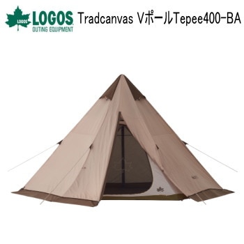 ティピーテント V字型 テント アウトドア キャンプ ロゴス LOGOS Tradcanvas VポールTepee400-BB 71805573 29,054円