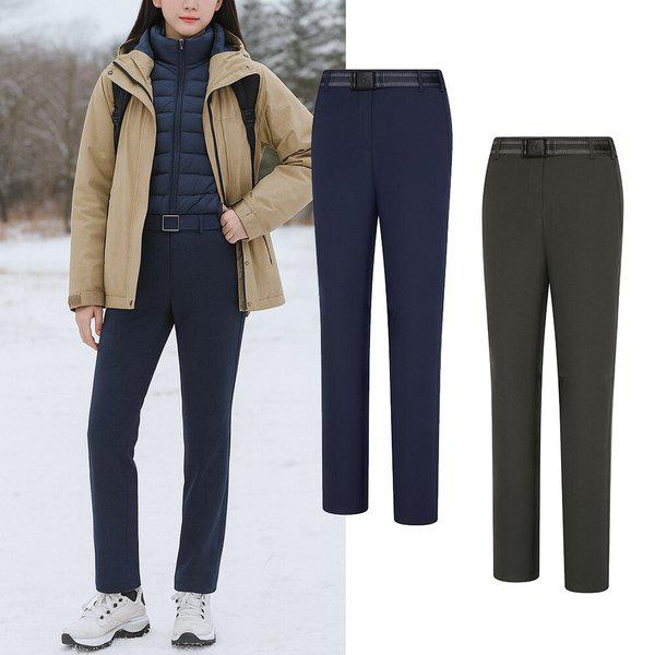 女性冬保温ライレックス起毛生地登山パンツKSC087FP0W