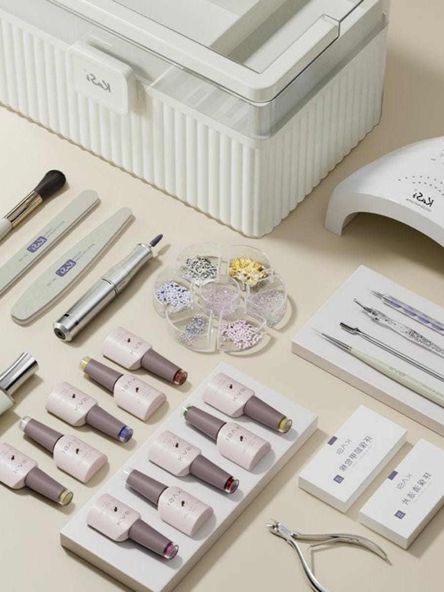 初心者向けのネイルアートセットセットセットホーム使用フォトセラピーマシンランプ用マニキュア接着剤ツール