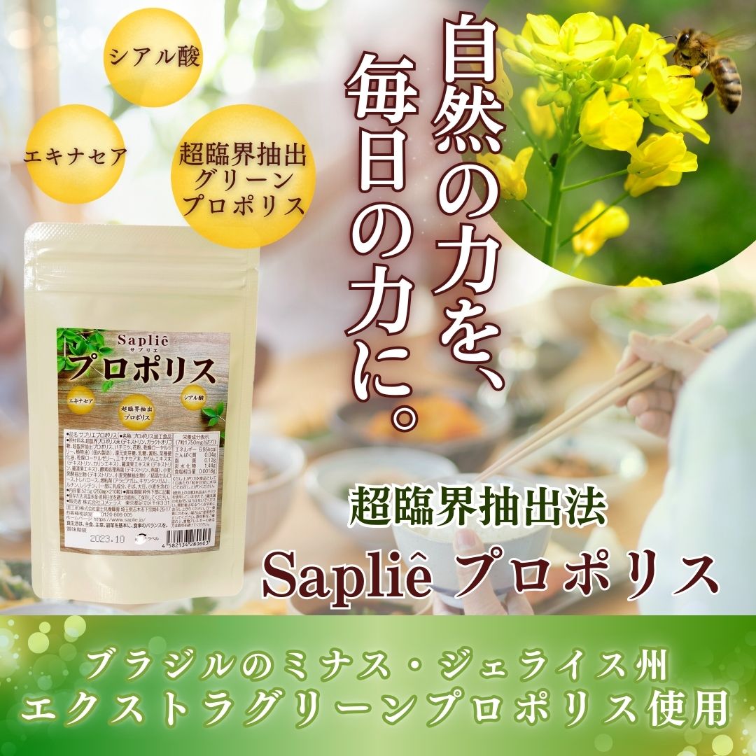 毎日の健康対策に「サプリエ プロポリス 210粒」