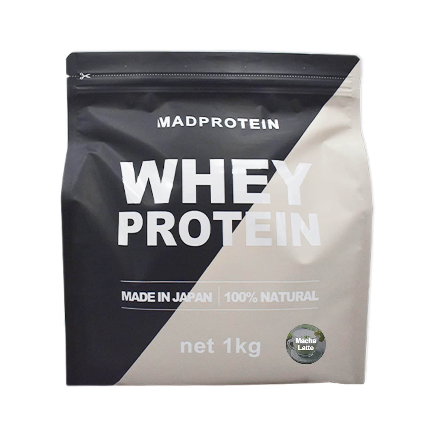 MAD PROTEIN(マッドプロテイン) ホエイプロテイン WPC 人工甘味料不使用 国内製造 (抹茶ラテ, 1)