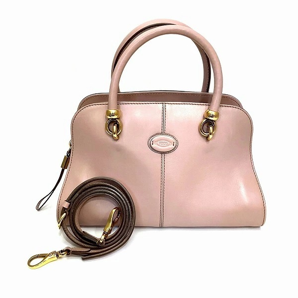 トッズ セラ 2WAY ピンク バッグ ハンドバッグ ショルダーバッグ レディース 【中古】