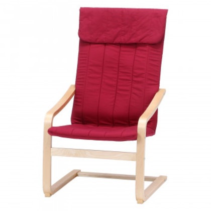 不二貿易 C/D:84293 リラックスチェアー スリム ワインレッド 84293