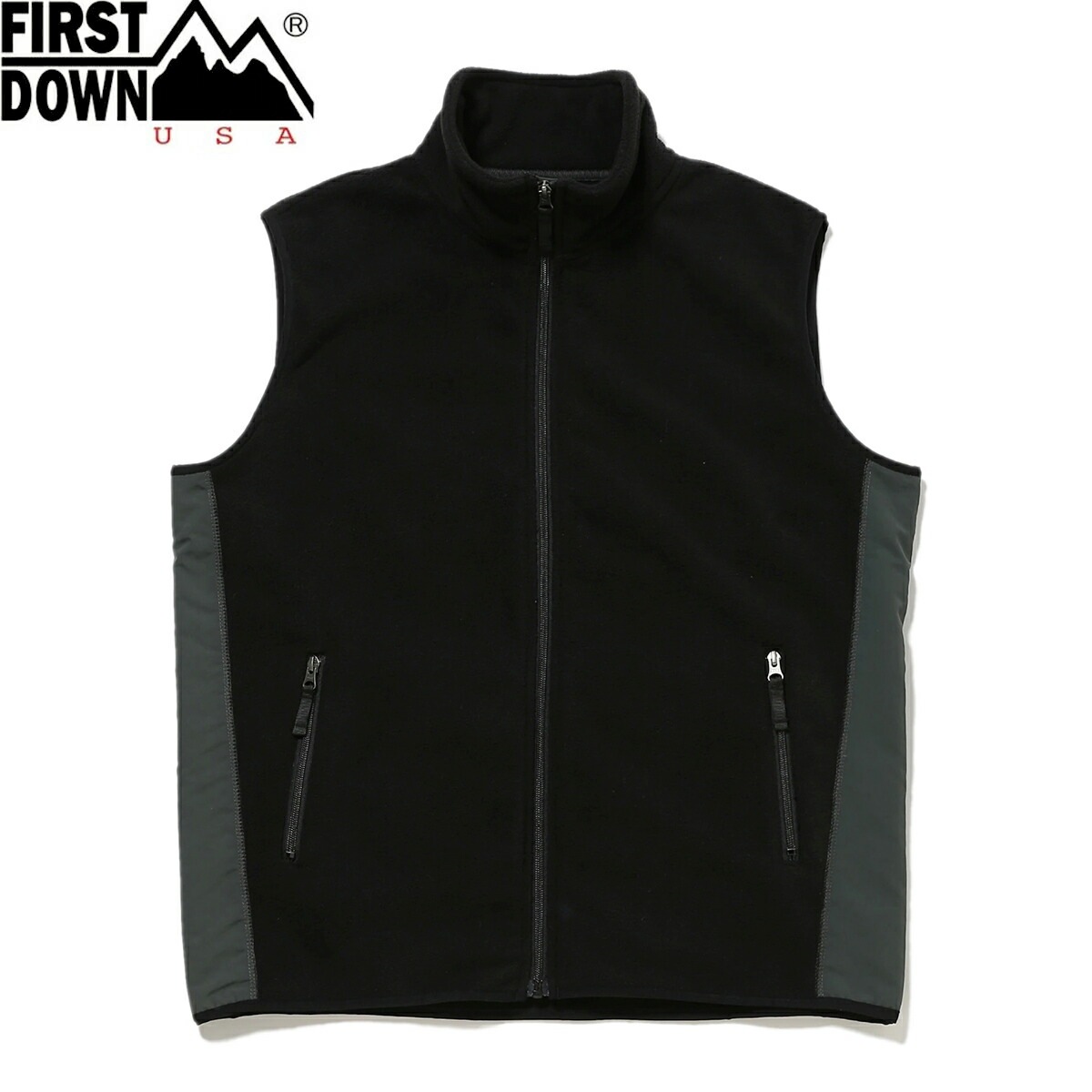 FIRST DOWN MICRO FLEECE VEST BLACK