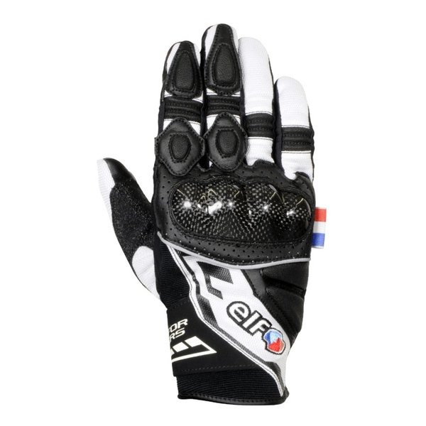 バイク用 春夏 ストラーダメッシュグローブ ホワイト＆ブラック/LLサイズ EG-S525/WHITE&BLACK/LL