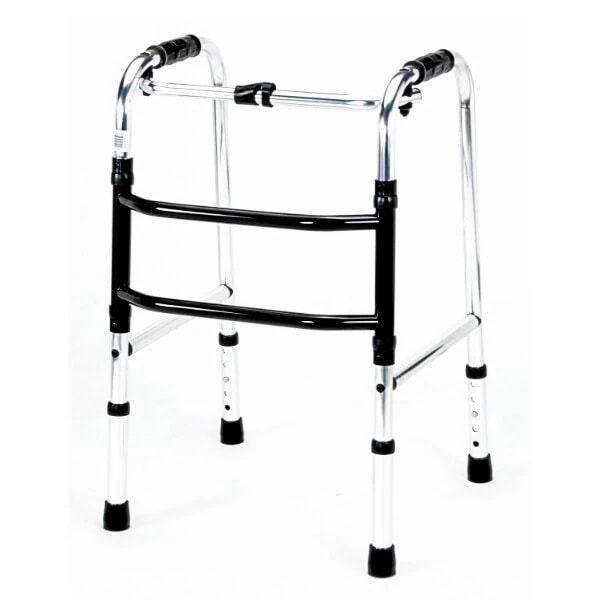 歩行器 アルミ製 ミニタイプ 交互型 非課税 歩行器 室内用 歩行補助 軽量 頑丈 折り畳み 折りたたみ 折畳み シルバー 福祉器具 けが リハビリ