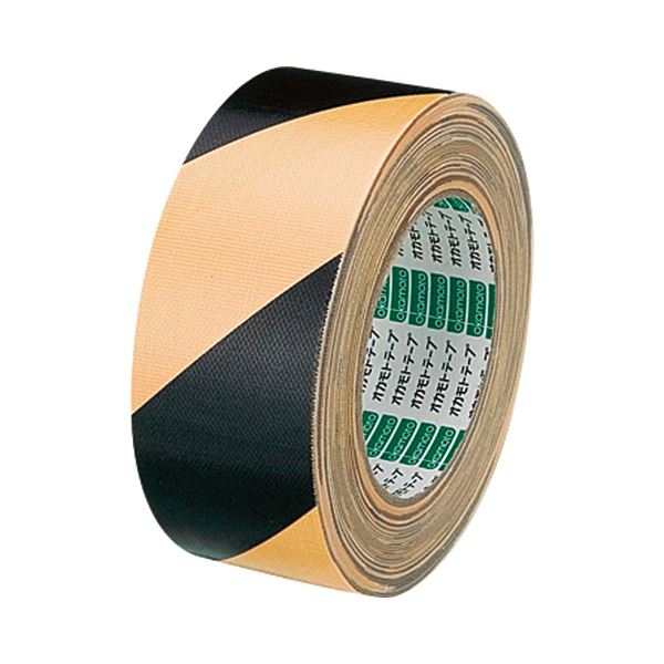 (まとめ) オカモト 布トラテープ 50mm×25m 黄/黒 No.111トラ 1巻 (×5セット)